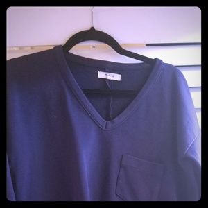 Madewell navy cotton pullover xs